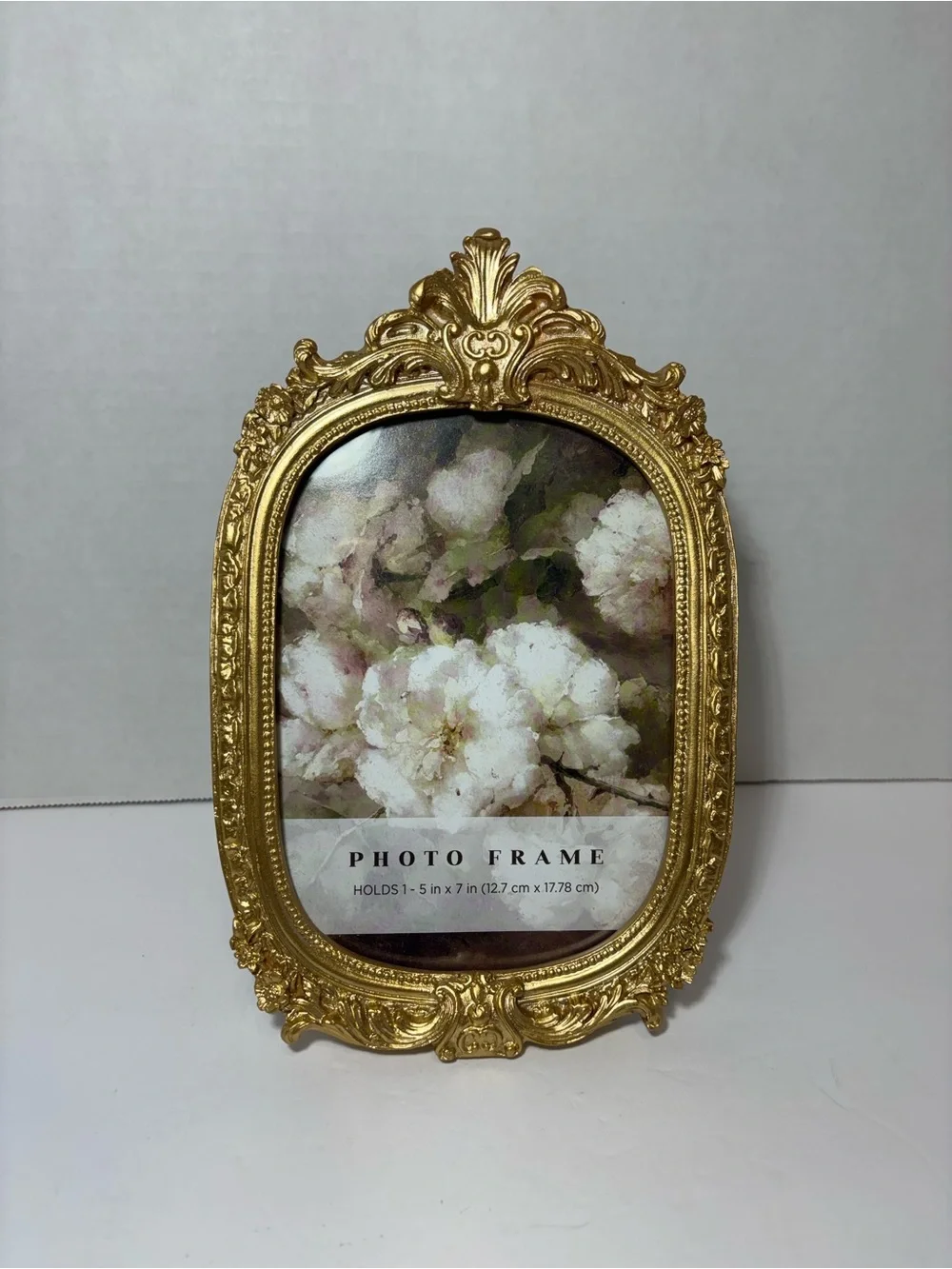 Ornate Gold Decorative Photo Frame - Elegant Home Accent Holds 5 X 7 Photo Heavy